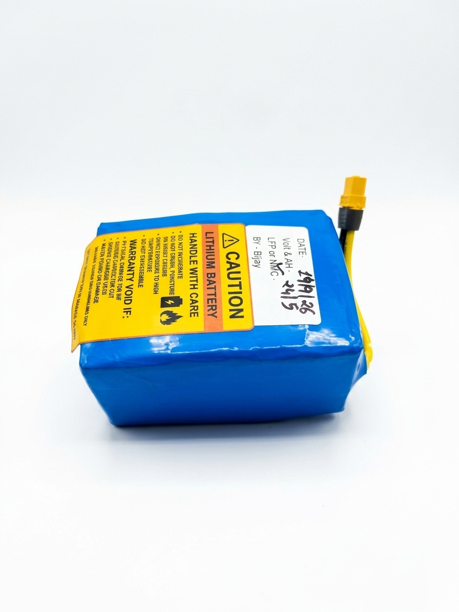 24volt 5AH Lithium Ion Battery Pack, 10-15km range/charge with BMS Warranty