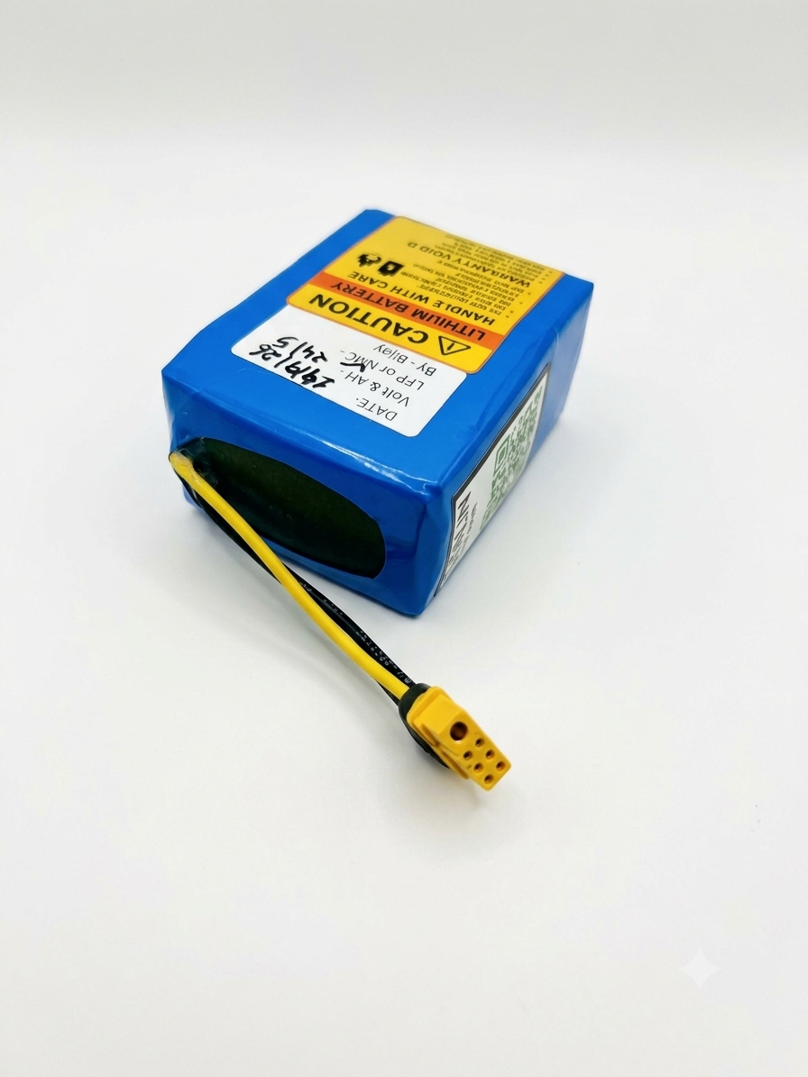 24volt 5AH Lithium Ion Battery Pack, 10-15km range/charge with BMS Warranty